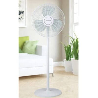 Heinner HSF-M50WH ventilator cu picior, design modern alb, perfect pentru răcirea încăperilor, cu grilaj de protecție și bază stabilă