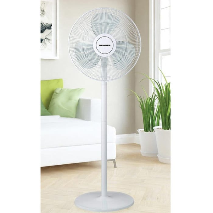 Heinner HSF-M50WH ventilator cu picior, design modern alb, perfect pentru răcirea încăperilor, cu grilaj de protecție și bază stabilă