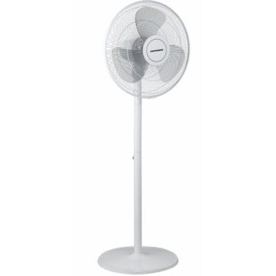 Ventilator cu picior reglabil Heinner HSF-M50WH, funcție oscilare 75°, ideal pentru confort personalizat în birouri și locuințe.