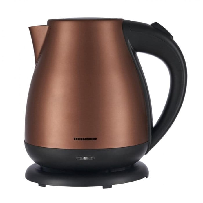 Fierbător electric Heinner Solstice 17 model HEK-17IXC, 1.7 litri, în culoarea maro