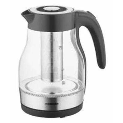 Fierbător electric Heinner HEK-TF2200GBK, capacitate 1.7 litri, power 1850-2200W, filtru de ceai detașabil, corp din sticlă termorezistentă