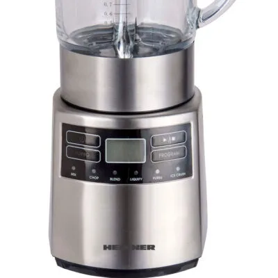 Blender Heinner HBL-1000XMC cu funcție de zdrobire gheață, lame detașabile din inox, panou electronic și piciorușe anti-alunecare pentru stabilitate