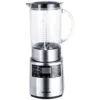 Blender de masă Heinner HBL-1000XMC, putere 1000W, bol de sticlă 1.5L, display LCD și 5 viteze cu funcție Pulse, design inox modern