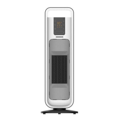 Radiator ceramic Heinner HCH-L200WH, 2000W, alb cu negru, display LED și control tactil, telecomandă inclusă, funcții anti-îngheț și ECO