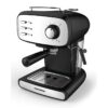 Espressor manual Heinner HEM-1100BKX, 850W, presiune 15 bar, rezervor detașabil de 1.2 litri, filtru dublu din inox pentru două cești