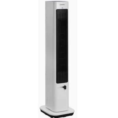 Heinner HTFA-M20WH ventilator turn cu termostat digital și temporizator 24h, ideal pentru încăperi moderne, cu bază stabilă și design compact