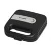 Aparat compact pentru prepararea rapidă a două sandwich-uri simultan, model Heinner SM-K750FSBK, cu protecție la supraîncălzire și mâner primi pentru siguranță