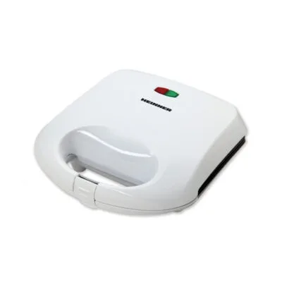 Sandwich maker Heinner SM-K750WH alb, 750W, plăci grill antiaderente pentru 2 sandwich-uri