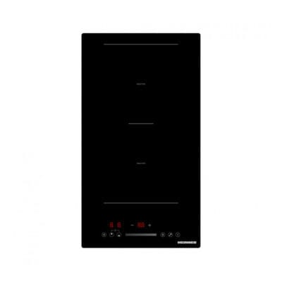 Plită cu inducție Heinner HBHI-M2ZB1FXTC cu 2 zone de gătit, 3500W, sticlă neagră, design modern și control touch cu glisare