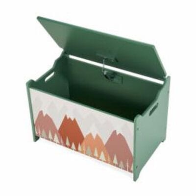 Cufăr pentru jucării U-Grow Green Forest cu design natural