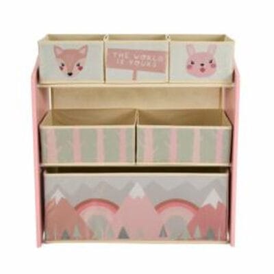 Organizator roz pentru camera copiilor U-Grow Pink Forest