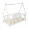Pat-căsuță U-Grow alb pentru copii, design Montessori
