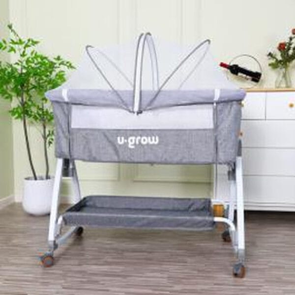 Pătuț bebeluși reglabil U-Grow gri
