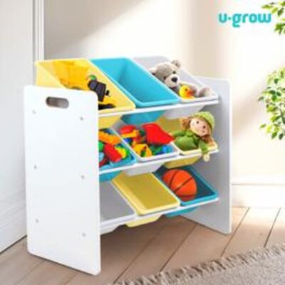 Mobilier copii U-Grow cu coșuri din plastic colorat