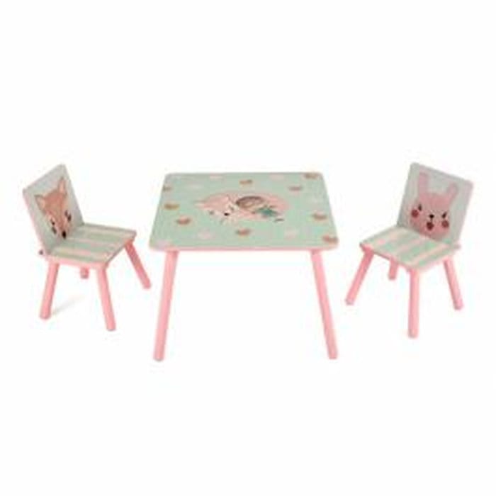 Masă roz pastel pentru copii U-Grow Pink Forest