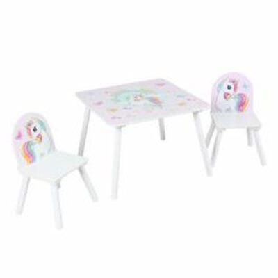 Set birou copii cu 2 scaune si masuta Unicorns