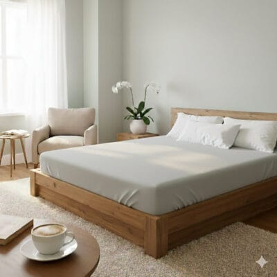Cearceaf de pat cu elastic 160x200 cm GRI