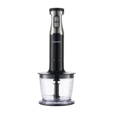 Blender de mână Heinner HB-1000XBK cu accesorii inox – tocător, tel, cană
