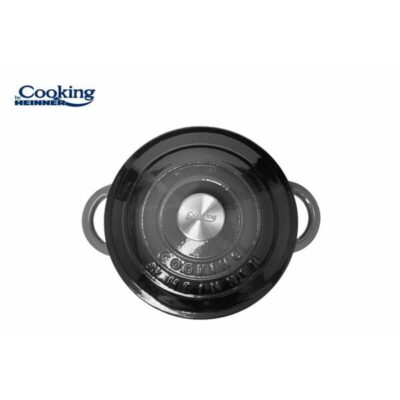 Vedere de sus oală din fontă ovală emailată Heinner Marble Grey, 6L