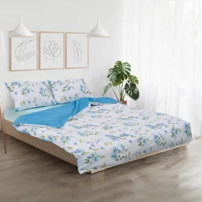 Lenjerie de pat matrimonială bumbac 132TC – textil moale și elegant