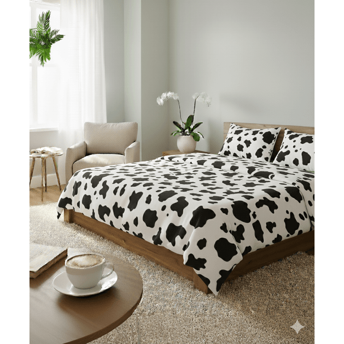 Lenjerie de pat dublă din bumbac 100%, densitate 132TC – set complet 4 piese