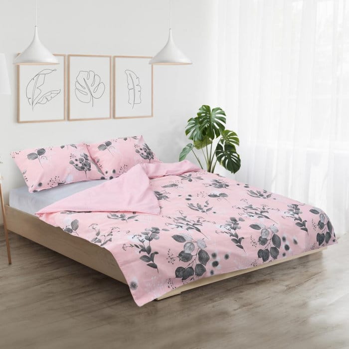 Lenjerie de pat dublă din bumbac din 4 piese