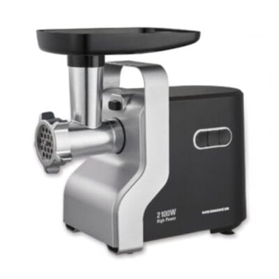 Mașină de tocat MG-2100BKSL Heinner cu funcție Reverse și 3 viteze