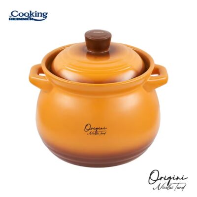 Oală ceramică cu capac Heinner Nicolai Tand, 4,5L, colecția Origini, cu capac