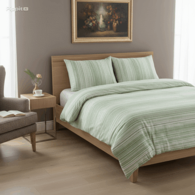 Set lenjerie pat Linden din bumbac natural – cearceaf 180×200+28 cm