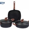 Set gătit 5 piese aluminiu forjat Heinner