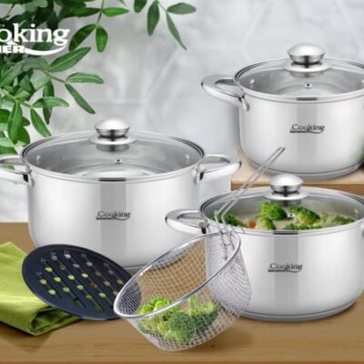 Set de gatit Heinner cu vase din inox Victoria - 8 piese