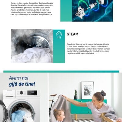 Functii ale masinii de spalat Heinner HWM-H1014INVA