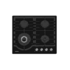 Plită pe gaz Heinner HBH-M447IWFGBK din sticlă neagră, cu 4 arzătoare