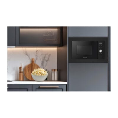 Cuptor cu microunde încorporabil Heinner HMW-MDBI28GDBK, 28L, Grill, Programe automate, Sticlă neagră - imagine 3