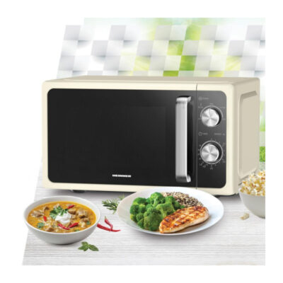 Cuptor cu microunde Heinner HMW-MD20MRCR amplasat pe blat de bucătărie