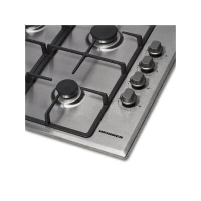 Detaliu butoane plita pe gaz Heinner HBH-V4IWFSCIX cu 4 arzătoare, inox