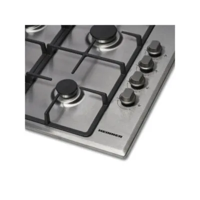 Detaliu butoane plita pe gaz Heinner HBH-V4IWFSCIX cu 4 arzătoare, inox
