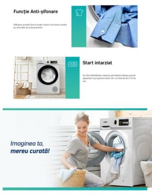 Functii suplimentare uscator de rufe Heinner