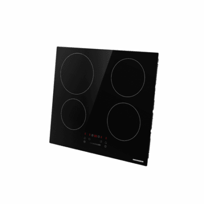 Vedere laterală plită cu inducție Heinner HBHI-M4ZBSTC cu 4 zone de gătit