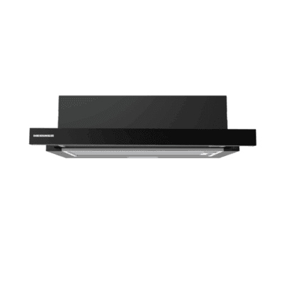 Hotă telescopică Heinner HTCH-MD400GBK 60 cm, negru cu sticlă