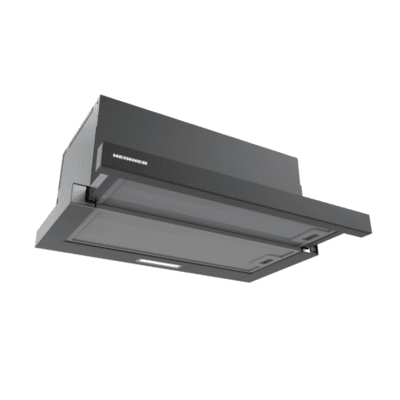 Hotă telescopică Heinner HTCH-MD600GBK 60 cm, negru cu sticlă