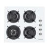 Plită pe gaz Heinner HBH-V4IWF-GWH cu 4 arzătoare, sticlă albă