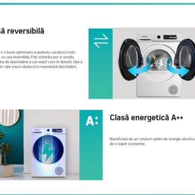 Detalii tehnice uscator rufe Heinner HHPD-V10T2KA