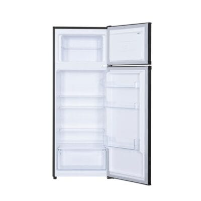Interiorul frigiderului cu 2 uși Heinner HF-H2206BKE++