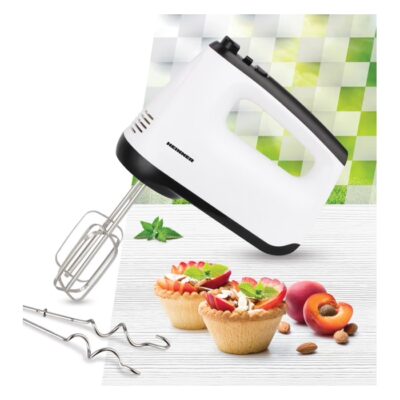 Mixer de mâna Heinner HM-400WHBK, 400 W, 6 viteze