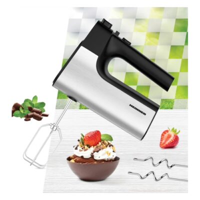 Mixer de mână Heinner HM-500BKSS, 500 W, viteza variabilă