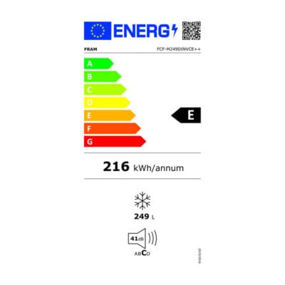 Eticheta energetica lada frigorifica Fram 249l alb