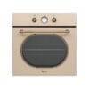 Cuptor incorporabil Fram FBO-V659GCA-RGBG 65L, 9 functii, ventilatie, grill, design rustic sticla crem