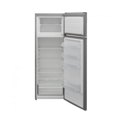 Interior frigider Heinner HF-V242SE++ rafturi sticla si compartiment legume