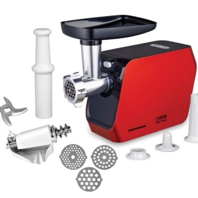 Masina de tocat Heinner MG-2100RD cu functie reverse si cutit din inox pentru utilizare frecventa